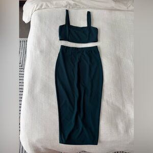 Naked Wardrobe Green Two-Piece Set
